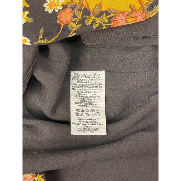 Free People Sunrise Oblivion Maxi Dress Antique Gold Floral Size 12 Boho - Picture 11 of 11